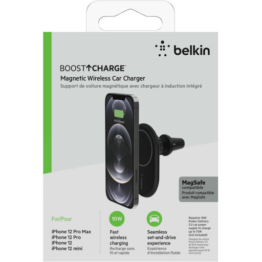 Belkin ベルキン WIC004BTBK-NC MagSafe対応 磁気ワイヤレス車載充電器 WIC004BTBK-NC Belkin ベルキン WIC004BTBK-NC MagSafe対応 磁気ワイヤレス車載充電器 WIC004BTBK-NC