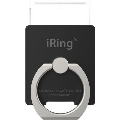 ロジック IL2-BK スマホ タブレット落下防止リング&ポータブルスタンド AAUXX iRing リンク ブラック IL2BK