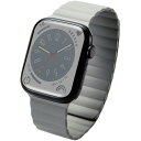 エレコム AW-45BDMAGGY Apple Watch 49/45/44/42mm/バンド/マグネット/シリコン/グレー AW45BDMAGGY