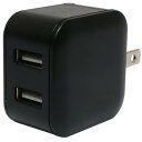 ミヨシ MBP-US03/BK 海外充電対応 USB-ACアダプタ スリム 2.4A 黒 MBPUS03/BK(2)