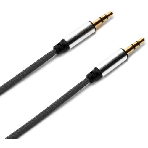 PGA PG-AUX10M11BK 3.5mmステレオミニプラグ AUXオーディオケーブル タフ 1m Premium Style ブラック PGAUX10M11BK yamada-denki-10587442 ヤマダ電機 楽天市場店 パッケージ画像