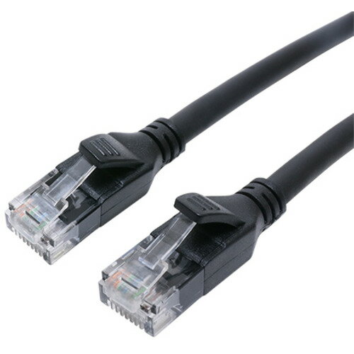 ミヨシ C6A-03BK スタンダードLANケーブル 3m 黒 C6A03BK●10Gbps（10GBASE-T）対応最大10Gbpsの超高速通信に対応しています。大容量のデータ通信が発生するゲームや動画配信サービスの通信の最適です。●最高クラスの伝送性能CAT.6の2倍である500Mhzの伝送帯域に対応しています。通信エラーを防ぎ、より高速で安定したデータ転送を実現します。●超しなやかケーブル採用やわらかく絡みづらい『しなやかケーブル』採用で配線が楽にできます。●十字介在内蔵ケーブル採用内在した十字介在により『干渉ノイズ』や『伝送信号の漏れ』を防止して、通信エラーを防ぎます。●ツメ折れ防止カバー採用引っかかり等による、ツメの破損を防止するプラグカバーを採用しています。●RoHS指令対応（10物質）有害物質の含有量を抑えた環境に配慮されたケーブルです。●安心の1年間保証購入から1年間、本製品に不具合が発生した場合交換します。※保証を受けるには、レシートや納品書など購入証明が必要になります。※不正な分解や無理な使用方法による外損的故障の場合、保証できません。※本製品の不具合によって生じた直接、間接の障害について当社は責任を負わないものとします。&nbsp;【仕様】対応規格：カテゴリー6A（10GBASE-T）、カテゴリー6（1000BASE-TX）、カテゴリー5e（1000BASE-T）、カテゴリー5（100BASE-TX）、カテゴリー3（10BASE-T）ケーブル径：約6mmケーブル：UTP/26AWG/ストレート結線/ヨリ線導体コネクタ：RJ45環境対応：RoHS（10物質）光回線対応：フレッツ光、NURO光、Yahoo!BB光、BIGLOBE、OCNなどケーブルテレビ回線対応：J:COMなど対応機器：PS5、PS4、デジタルテレビ、デジタルオーディオ、ハードディスクレコーダ（RJ-45ポートを持つ機種）など