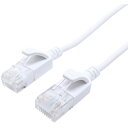 ミヨシ C6A-S1WH 極細LANケーブル 0.15m 白 C6AS1WH
