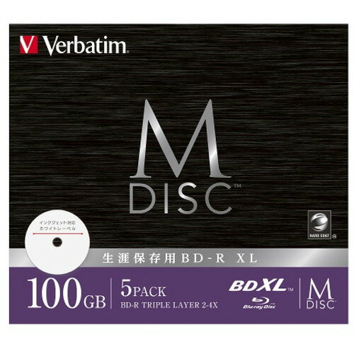 Verbatim DBR100YMDP5V2 BD-R XLデータ用M-DISC 100GB 1