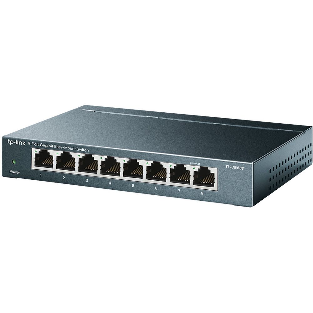 ティーピーリンクジャパン 8ポート マグネット付き Giga 10/100/1000Mbps スイッチ 金属製筐体 TL-SG508 JP