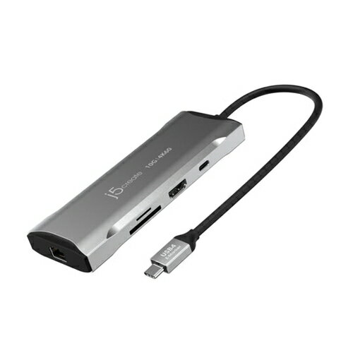 j5create JCD393 USB3.2 USB-C 9in1マルチアダプター スペースグレー