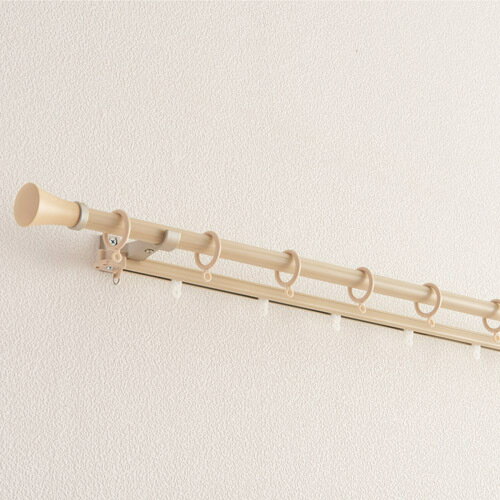 トーソー ミディオ 木目ナチュラル ダブル3M 伸縮式装飾カーテンレール ミディオ ダブル1.7〜3.0M 木目..