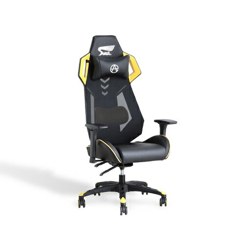 SeAGA02 Gamingchair セアガ02 ゲーミングチェア YEイエロー e-sports対応 リクライニング メッシュ素材 ネックパッド付