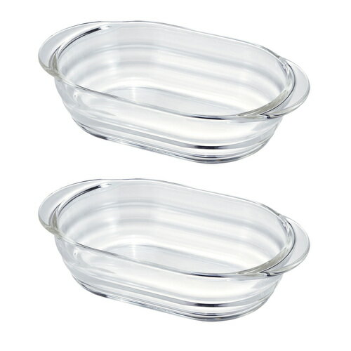 耐熱ガラス製グラタン皿2個セット