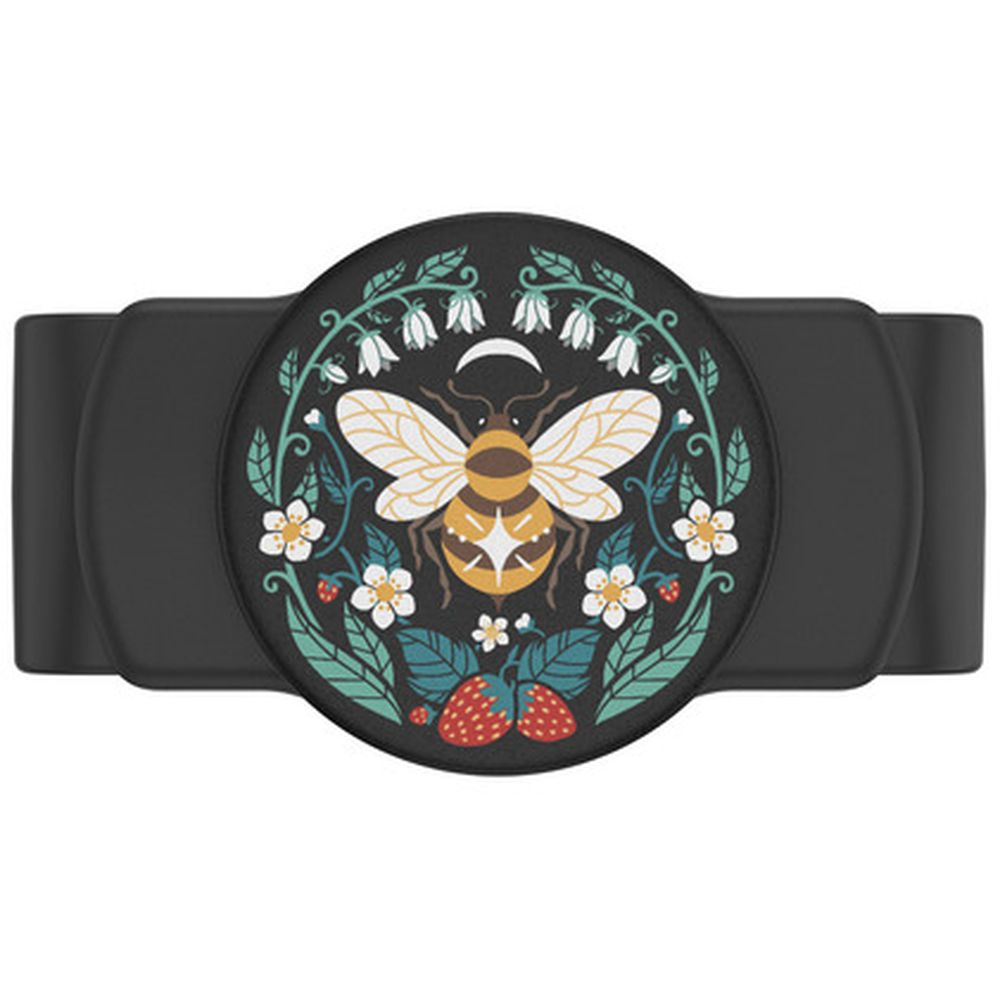 POPSOCKETS JAPAN Slide Stretch Boho Bee Black with SQUARE Edges (四角い角) 806138