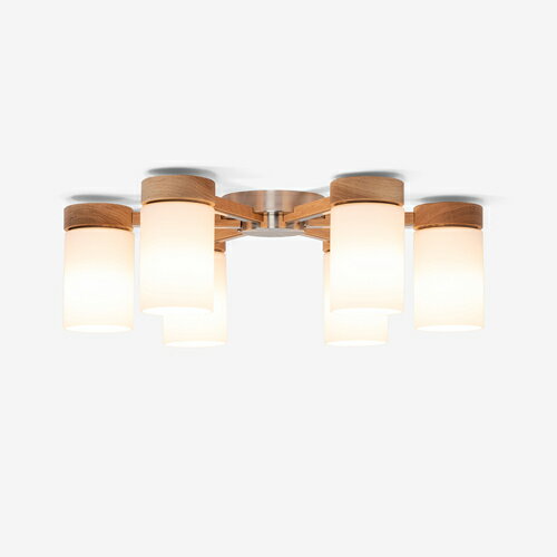 大塚家具 ボスコSZC002-6N WO シャンデリア 約8〜10畳 ランプ別売 受注生産 ホワイトオーク材