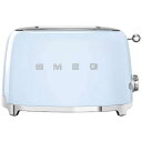 SMEG TSF01PBJP トースター パステルブルー●お好みの厚さまで4〜8枚切りまで対応可能。お好みの厚さのトーストを楽しめます。●焼き色調整ダイヤル焼き色と焼き加減を6段階11メモリーで細かく調整できます。パンを焼いている間はLEDライトが点灯し焼いている最中であることをお知らせします。●解凍モード冷凍したままのパンも解凍しながら美味しく焼き上げることができます。●ベーグルモード、追加焼きモードベーグルモードはパンの片面だけを焼くことができる機能。トーストはもちろん、ベーグルやイングリッシュマフィンなどに最適です。追加焼きモードは冷え切ってしまったトーストを温める時、焼き加減が不十分だった時にさらに焼き色を付けることができます。●取り外し簡単トレイステンレス製のパンくずトレイは取り外して丸洗いできるので、お手入れも簡単です。【仕様】本体サイズ：315（ボールレバーを含む325）x198x195mm本体重量：2.4kg消費電力：980Wトースター枚数：2枚