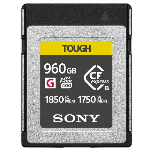 ソニー CEB-G960T Cfexpress TypeBメモリーカード TOUGH Gシリーズ 大容量データの書き込みに最適 960GB 発売日：2024年2月9日●CineAltaカメラ 「BURANO（MPC-2610）」に対応するメ...