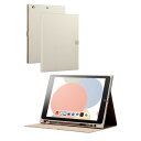 エレコム TB-A19RWVJMGB フラップケース ソフトレザー &me iPad 10.2インチ 第9／8／7世代 (2021／2020／2019) 用 グレージュ