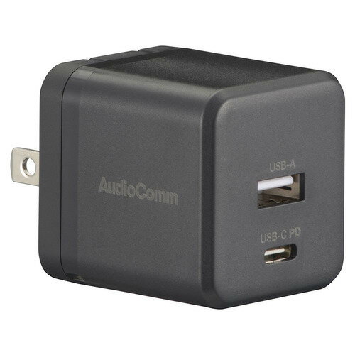 オーム電機 MAV-AP245N USBチャージャー 45WPD対応USB-C+USB-A ブラック オーム電機 MAV-AP245N USBチャージャー 45WPD対応USB-C+USB-A ブラック