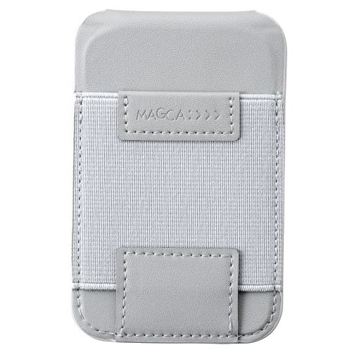 ナカバヤシ SMA-H009GY マグカ 3ポケット カードポケット付きスタンド iPhone12以降対応 グレー