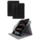 エレコム TB-A24PMSA360BK 11インチiPad Pro(M4) フラップケース 360度回転 Pencil収納 スリープ