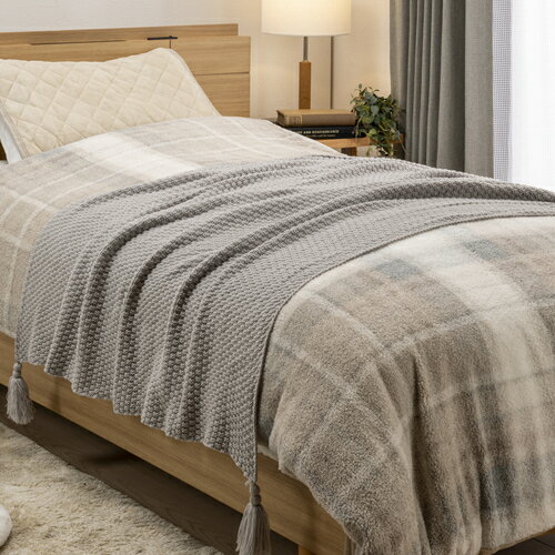 NEWヤマダオリジナル アクリルブランケット ハーフ:約100x140cm グレー