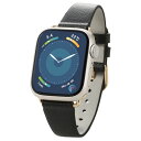 エレコム AW-41BDLJGY Apple Watch用 &me ソフトレザーバンド スリム チャコールグレー