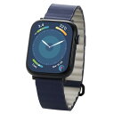 エレコム AW-45BDLMAGNV Apple Watch Ultra 2 / Ultra / SE用ソフトレザーバンド(マグネットタイプ) ネイビー