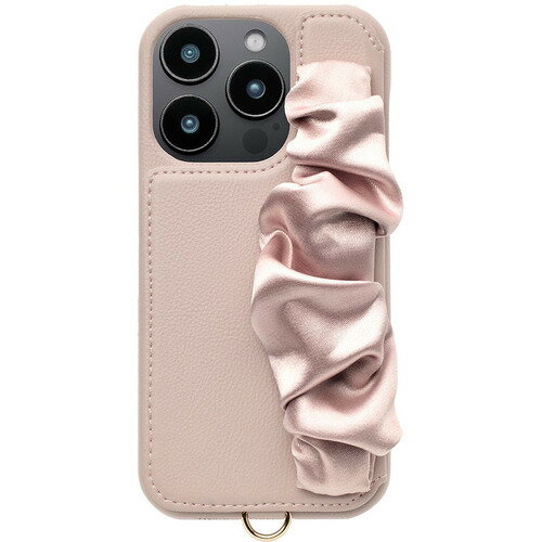 ユニケース Classy Scrunchie Case for iPhone 16 Pro (pink) UNI-CSIP24MP-2CSPK