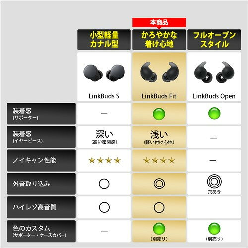 ソニー ワイヤレス イヤホン 左右分離 ノイズキャンセリング IPX4 最大30時間 USB-C LinkBuds Fit WF-LS910NBZ ブラック系 yamada-denki-10632929 ヤマダ電機 楽天市場店 サンプル画像3