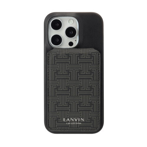 LANVIN COLLECTION LCBLKWPCWIP2463P Wrap Case with MagSafe Card Wallet for iPhone16 Pro Black