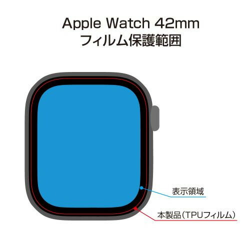 ナカバヤシ SMW-AW421TFLS Apple Watch series10 42mm TPU防指紋 液晶保護フィルム