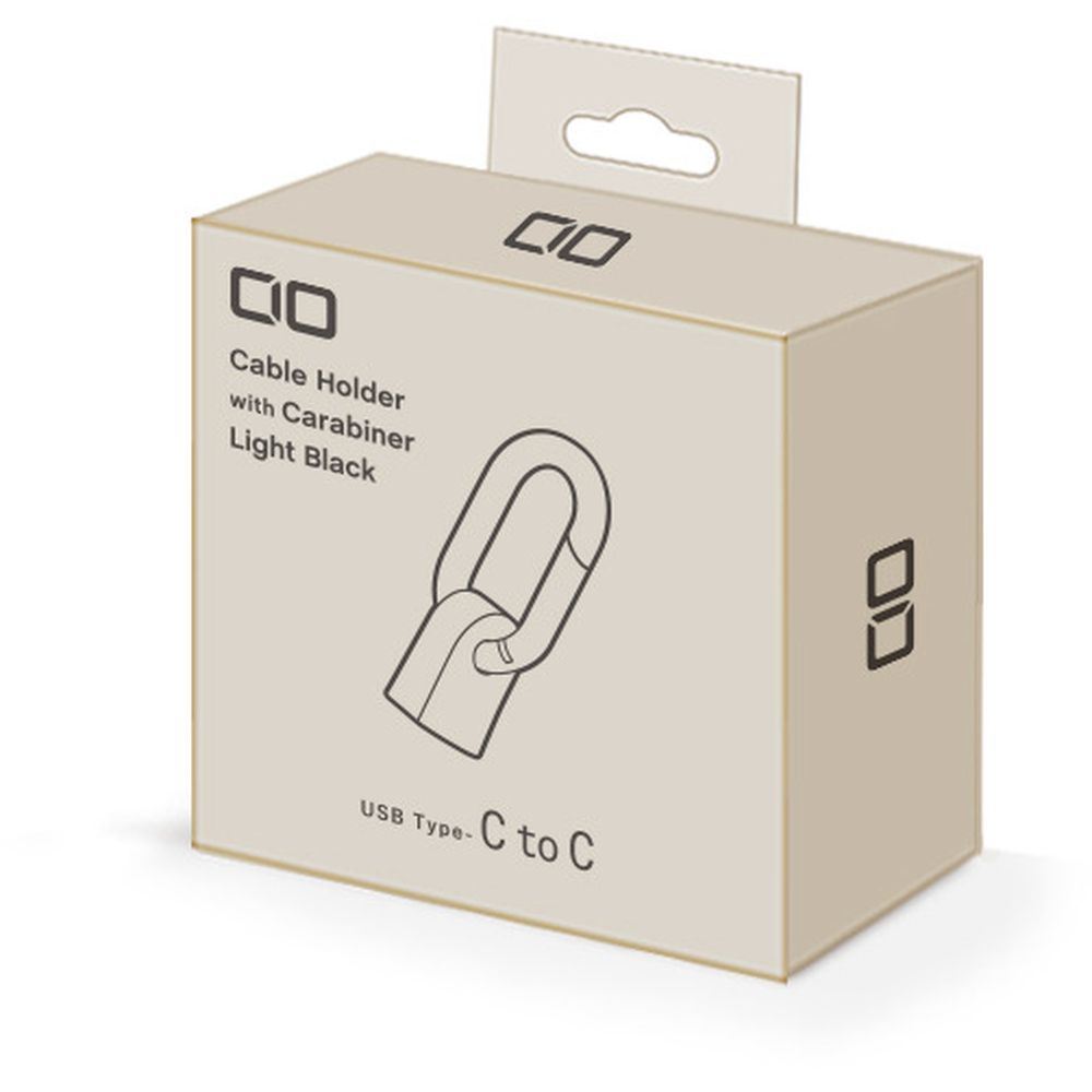 Mate カラビナ付きケーブルホルダー CtoC ライトブラック CIO-CHD-LBK