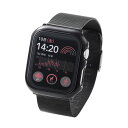 エレコム AW-23DFCGPBK Apple Watch SE ( 第2・第1世代 ) Series 6 ・ 5 ・ 4用カバー 強化ガラス ブラック
