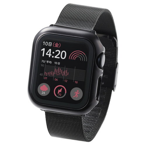 エレコム AW-23EFCGPBK Apple Watch SE ( 第2・第1世代 ) Series 6 ・ 5 ・ 4用カバー 強化ガラス ブラック エレコム AW-23EFCGPBK Apple Watch SE ( 第2・第1世代 ) Series 6 ・ 5 ・ 4用カバー 強化ガラス ブラック
