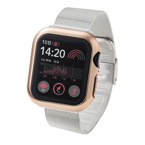 エレコム AW-23EFCGPPN Apple Watch SE ( 第2・第1世代 ) Series 6 ・ 5 ・ 4用カバー 強化ガラス ピンク エレコム AW-23EFCGPPN Apple Watch SE ( 第2・第1世代 ) Series 6 ・ 5 ・ 4用カバー 強化ガラス ピンク