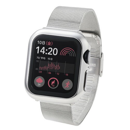 エレコム AW-23EFCGPSV Apple Watch SE ( 第2 第1世代 ) Series 6・5・4用カバー 強化ガラス シルバー エレコム AW-23EFCGPSV Apple Watch SE ( 第2 第1世代 ) Series 6・5・4用カバー 強化ガラス シルバー