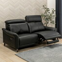 ヤマダオリジナル 電動リクライニングソファ「YES140020BK3P/L50PV3M」 幅186cm 本革ブラック 3モーター電動(頭、腰、脚)(3)