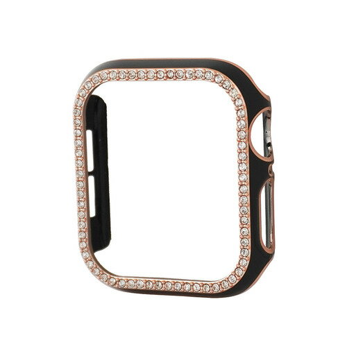 GAACAL W00065BKR5 APPLE WATCH 7-9 41MM スワロフスキーフレーム ブラックローズゴールド GAACAL W00065BKR5 APPLE WATCH 7-9 41MM スワロフスキーフレーム ブラックローズゴールド