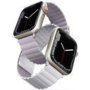 UNIQ UNIQ41MMREVLILWHT APPLE WATCH用バンド 41/40/38mm REVERSIBLE MAGNETIC STRAP REVIX LILAC LILAC x WHITE(2)