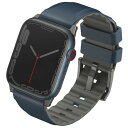 UNIQ UNIQ45MMLINUSBLU APPLE WATCH用シリコンバンド 45/44mm LINUS NAUTICAL BLUE