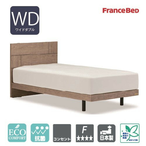 [ワイドダブル]フランスベッド ベッドフレーム ライフトリートメント LT101FPLLGKGYFWD