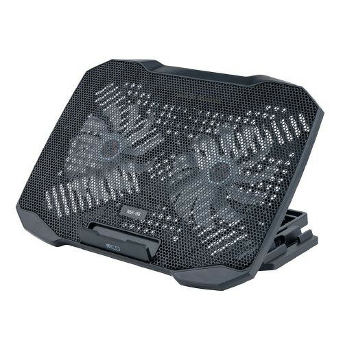 ナカバヤシ NSF-08BK ノートPCクーラー 12cmファン×2 スマホスタンド搭載 ブラック