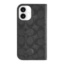 Coach CH054150 Folio iPhone 16用ケース Signature C Charcoal ブラック
