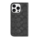 Coach CH054152 Folio iPhone 16 Pro用ケース Signature C Charcoal ブラック