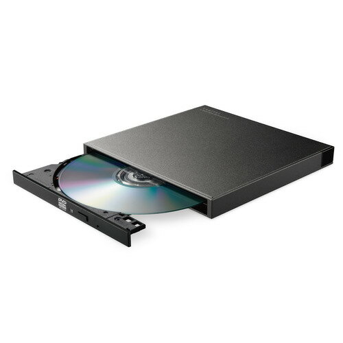 ロジテック LDR-PXA8CU2VBK 外付けDVDドライブ CD DVD対応 USB 2.0 Type-Cケーブル付属 M-DISC対応 Windows Mac対応 ブラック