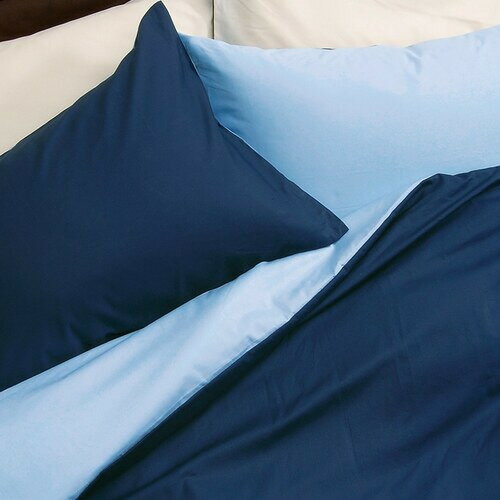 西川 ピローケースME00 ME00SA/NVマクラカバー 4363 日本製 抗菌加工 サックス/ネイビー [3]