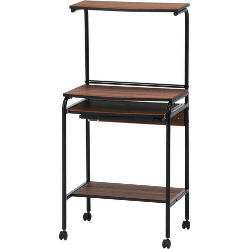 不二貿易 シンプルPCデスク ブラウンブラック 66741