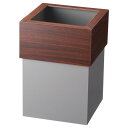 ちどり産業 袋が見えない かぶせ式ダストボックスL ごみ箱 23x23x32cm グレー CW-501GY(3)