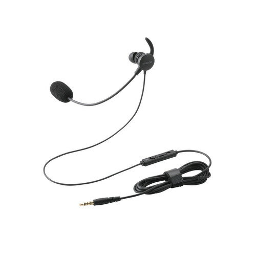 エレコム HS-EP21MTBK 片耳カナル型有線ヘッドセット 3.5mm 接続 マイク付き ミュート機能 Windows Mac対応 ブラック エレコム HS-EP21MTBK 片耳カナル型有線ヘッドセット 3.5mm 接続 マイク付き ミュート機能 Windows Mac対応 ブラック