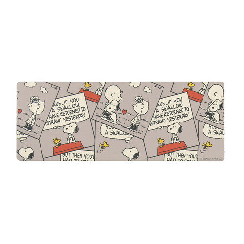 センコー SENKO スヌーピー スヌーピー キュートコミック ロングマット120cm グレー