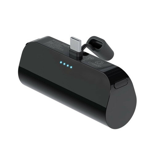 PGA PG-LB50C01BK USB Type-C 直挿しモバイルバッテリー 5,000mAh ブラック PGA PG-LB50C01BK USB Type-C 直挿しモバイルバッテリー 5,000mAh ブラック