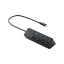 エレコム U3HC-S040BK USB Type-C ハブ USB3.2 Gen1 USB-A ×4 USB-C ポート搭載 Windows Mac対応 ブラック(2)