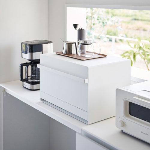 山崎実業 ブレッドケース タワー 引き出し型 2段（ホワイト）1857